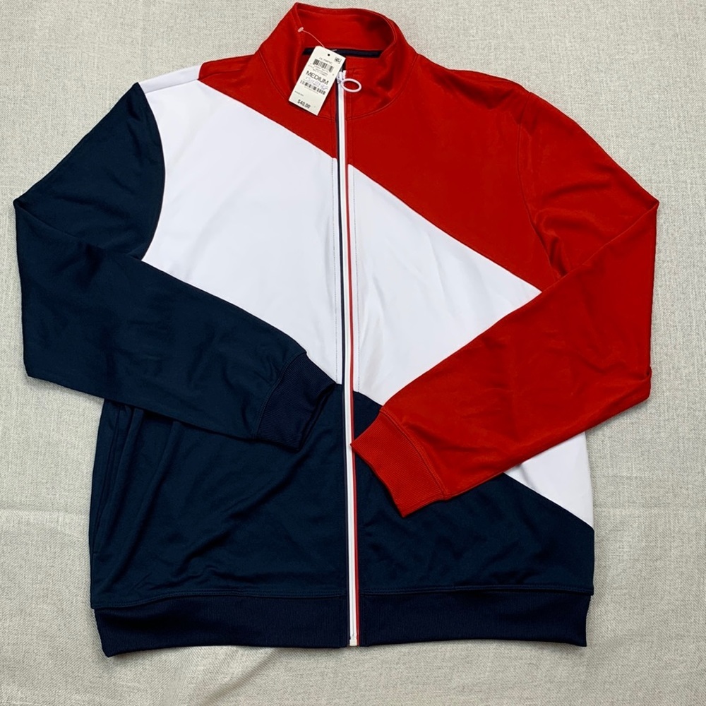 ID Ideology  Men's Regular-Fit Colorblocked Track Jacket Size M